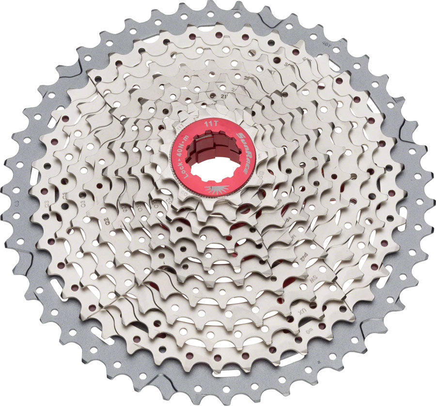 SunRace - MX8 Cassette - 11 Speed, 11-46t, Silver - Silver