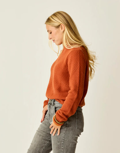 Carve Designs - Monroe Stitched Sweater - Copper