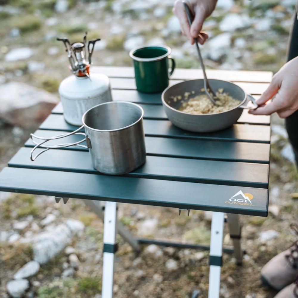GCI Outdoor - Compact Camp Table - Black Chrome Texture