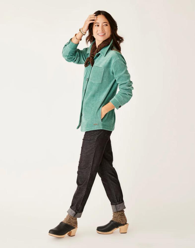 Carve Designs - Hudson Stretch Cord Shacket - Henna