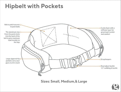 Gossamer Gear - Hipbelt With Pockets - SM