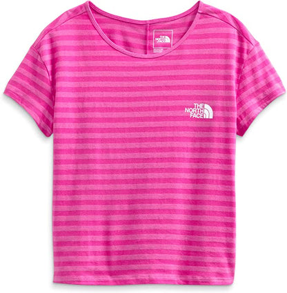 The North Face - Short Sleeve Tri-Blend Tee Girls - Misty Jade Stripe