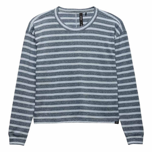 Prana - Cozy Up Long Sleeve Crew - Glacier Skies Stripe
