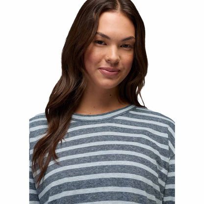 Prana - Cozy Up Long Sleeve Crew - Glacier Skies Stripe