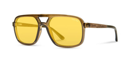 Camp Eyewear - Glacier - Black / Walnut; HD Plus Polarized Solar Flash