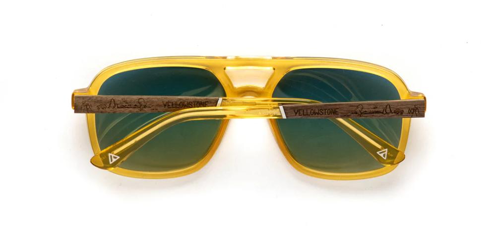 Camp Eyewear - Glacier - Black / Walnut; HD Plus Polarized Solar Flash