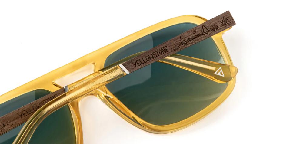 Camp Eyewear - Glacier - Sap / Yellowstone Engraved; HD Plus Polarized Sky