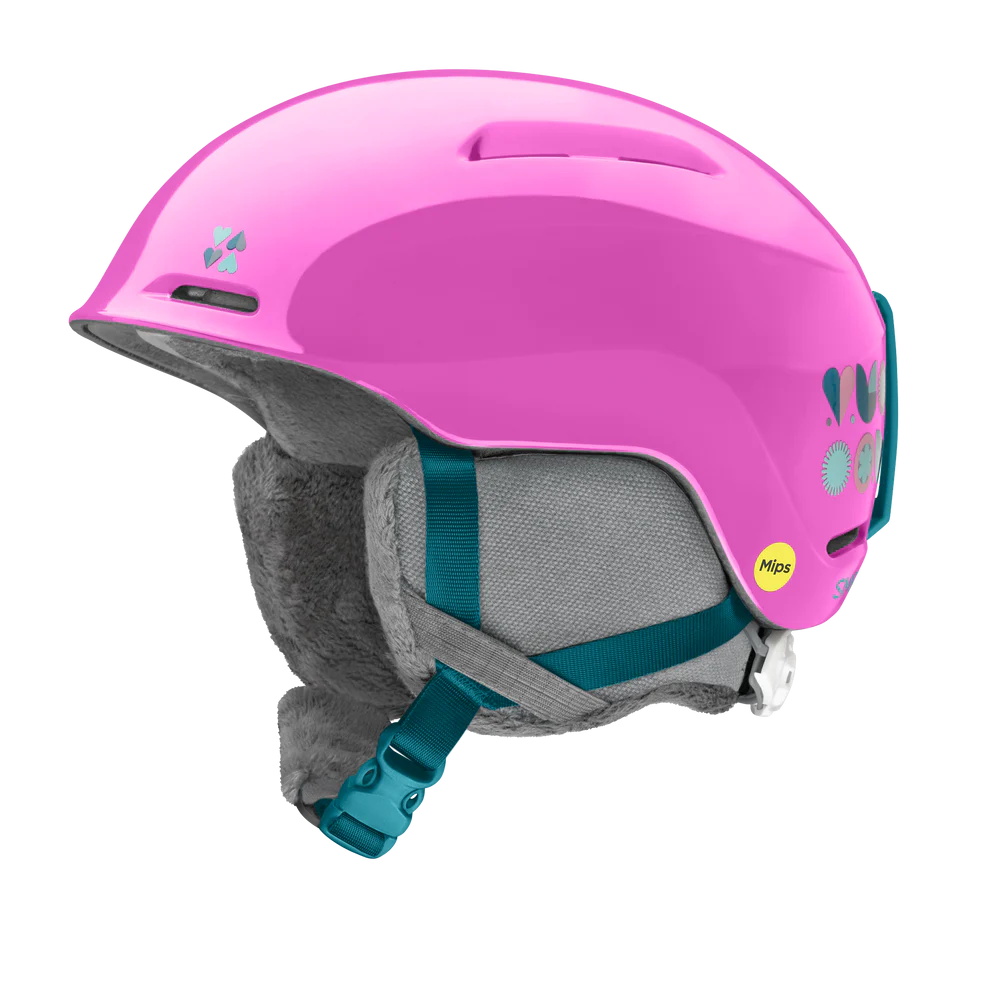 Smith - Glide JR MIPS Helmet - Youth - Vivid Pink Hearts