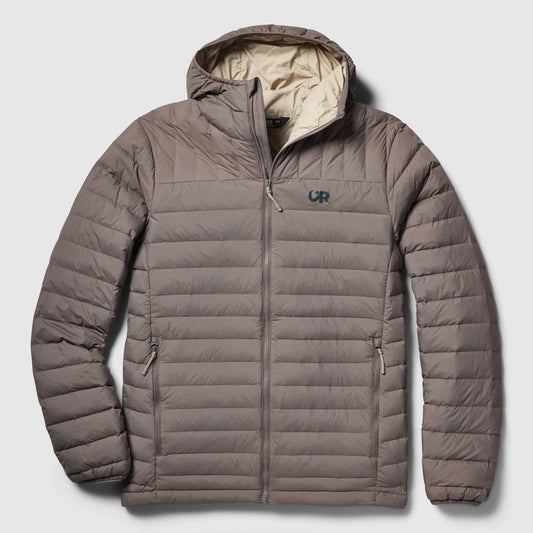 Outdoor Research - Men's Transcendent Down Hoodie - Gravel