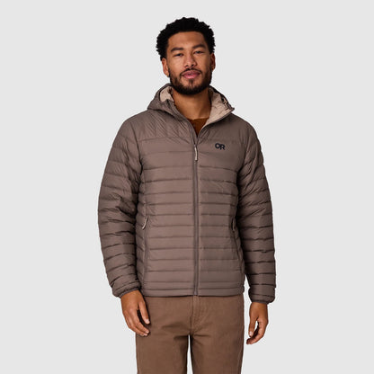Outdoor Research - Men's Transcendent Down Hoodie - Gravel