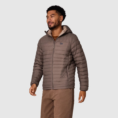 Outdoor Research - Men's Transcendent Down Hoodie - Gravel