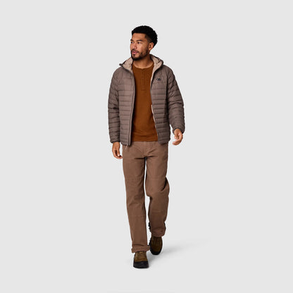 Outdoor Research - Men's Transcendent Down Hoodie - Gravel
