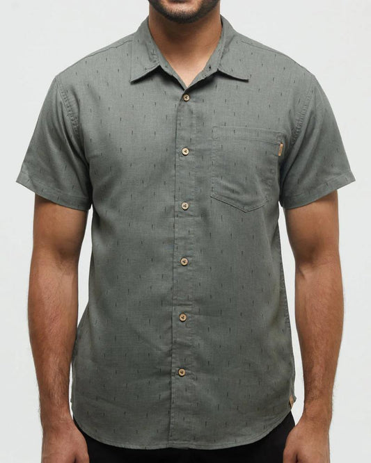 Tentree - Mancos Shirt - Men's - Agave Green/Small Tree/Deep Olive