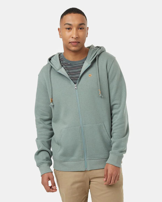 Tentree - TreeFleece Full Zip - Men's - Eucalyptus