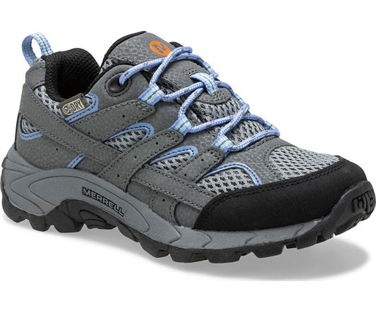 Merrell - Kid's Moab 2 Low Lace WP - Grey/Periwinkle