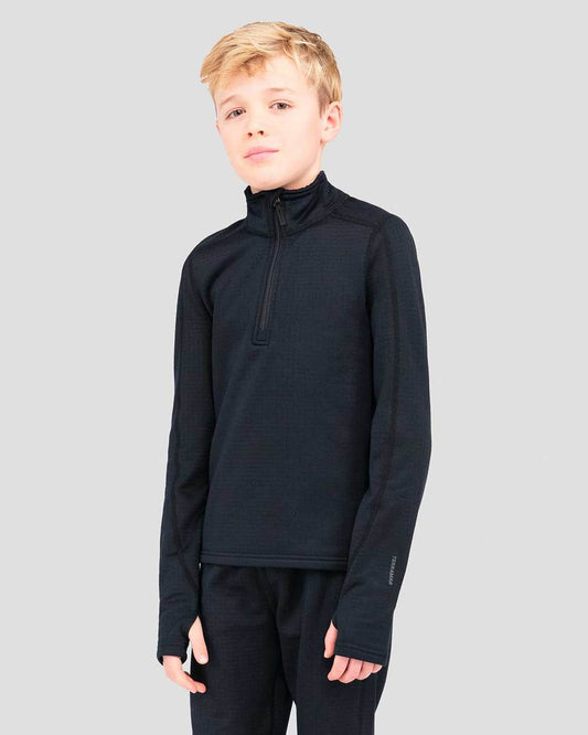 Terramar - Ecolater Kids Half Zip - Black