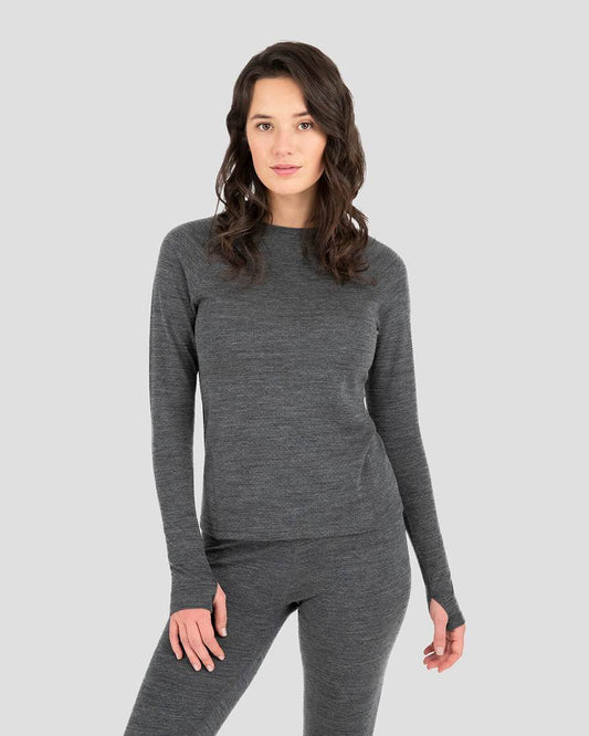 Terramar - 2.0 Women's Ultra Merino Scoop - Charcoal Heather