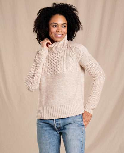 Toad & Co - Women's Tupelo Cable Sweater - Oatmeal