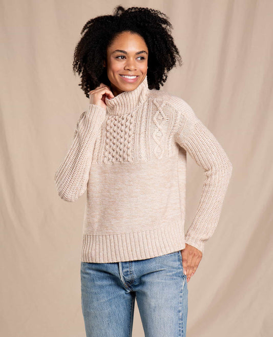 Toad & Co - Women's Tupelo Cable Sweater - Oatmeal