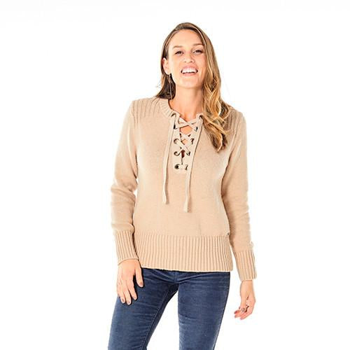 Carve Designs - Harper Sweater - Camel/Gold