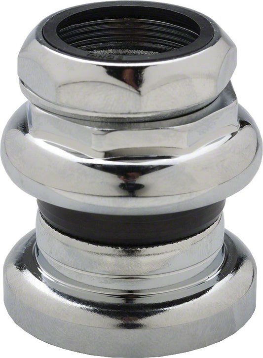 Tange-Seiki - Passage New 1" Threaded Headset: 27.0mm Crown Race Chrome