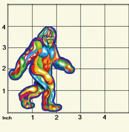 Heart Sticker - Colorful Bigfoot Stroll