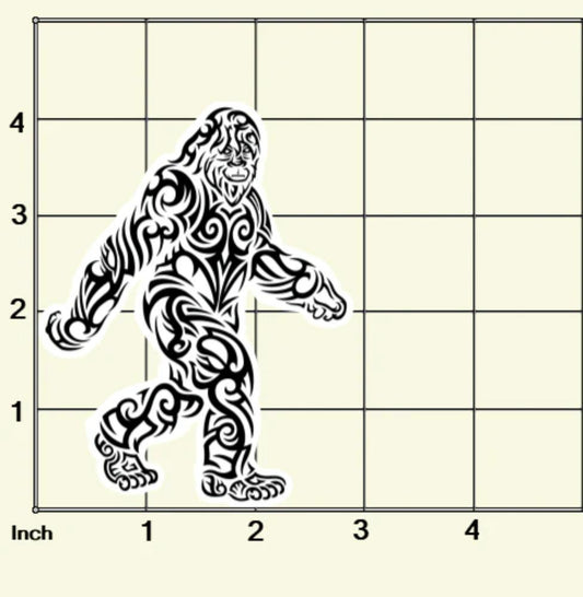 Heart Sticker - Tribal Bigfoot Stroll