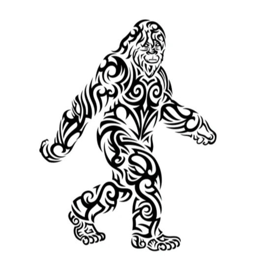 Heart Sticker - Tribal Bigfoot Stroll