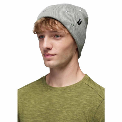 Prana - Wild Now Beanie - Heather Grey Hearts