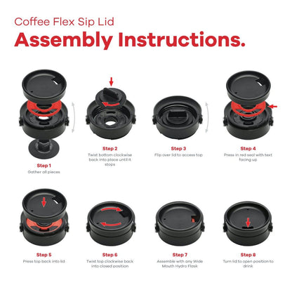 Hydro Flask - Wide Mouth Flex Sip Lid - Black