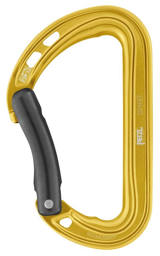 Petzl - Spirit Bent Gate Carabiner - Yellow