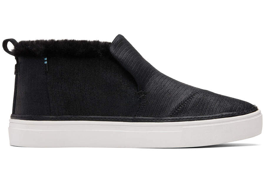Toms - Paxton Sneaker - Women's - Blk Embs Lthr/Faux