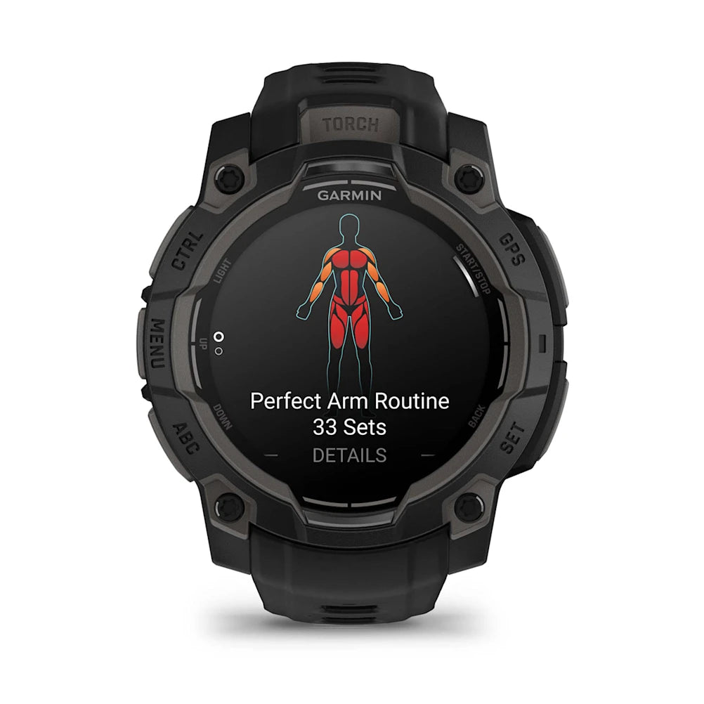 Garmin - Instinct 3 - 45mm Solar - Black/Black