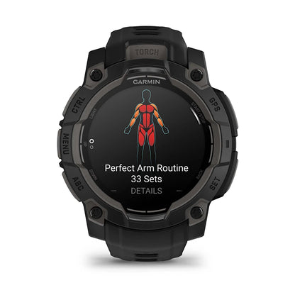 Garmin - Instinct 3 - 45mm Solar - Black/Black