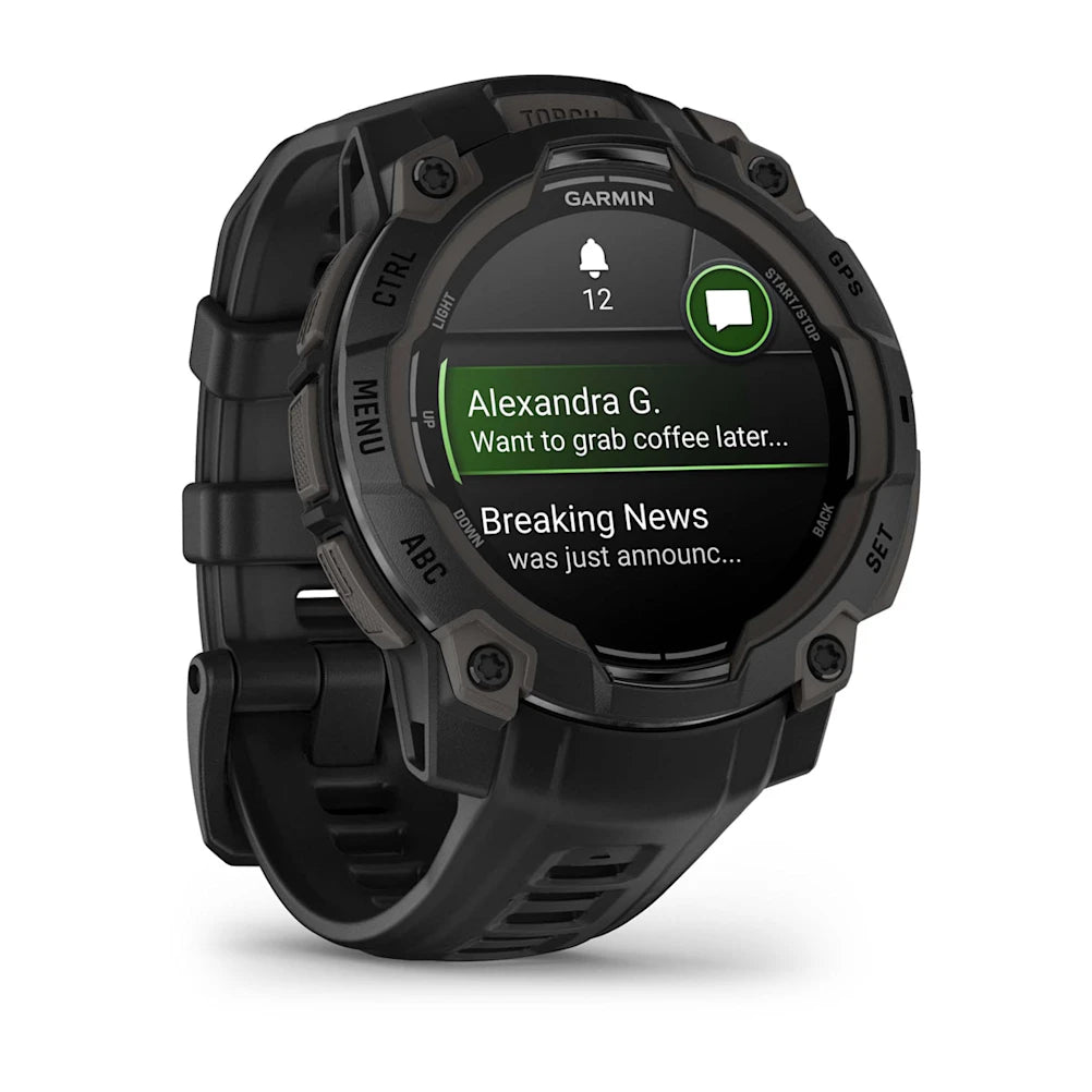 Garmin - Instinct 3 - 45mm Solar - Black/Black