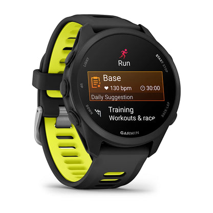Garmin - Forerunner 170 Music - Black/ Amp Yellow