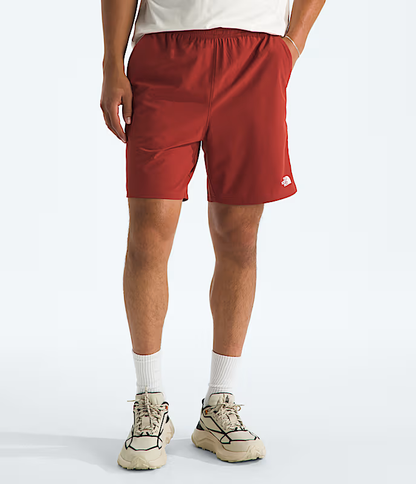 The North Face - Men's Wander 2-In-1 7in Short - Iron Clay/Lava Red
