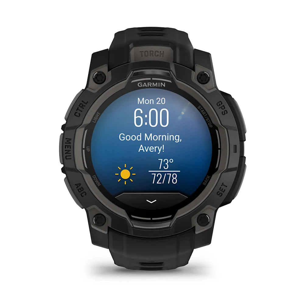 Garmin - Instinct 3 - 45mm Solar - Black/Black