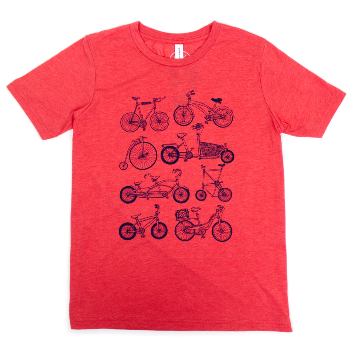 New Duds - Bikes Tee - Youth - Red Tri Blend