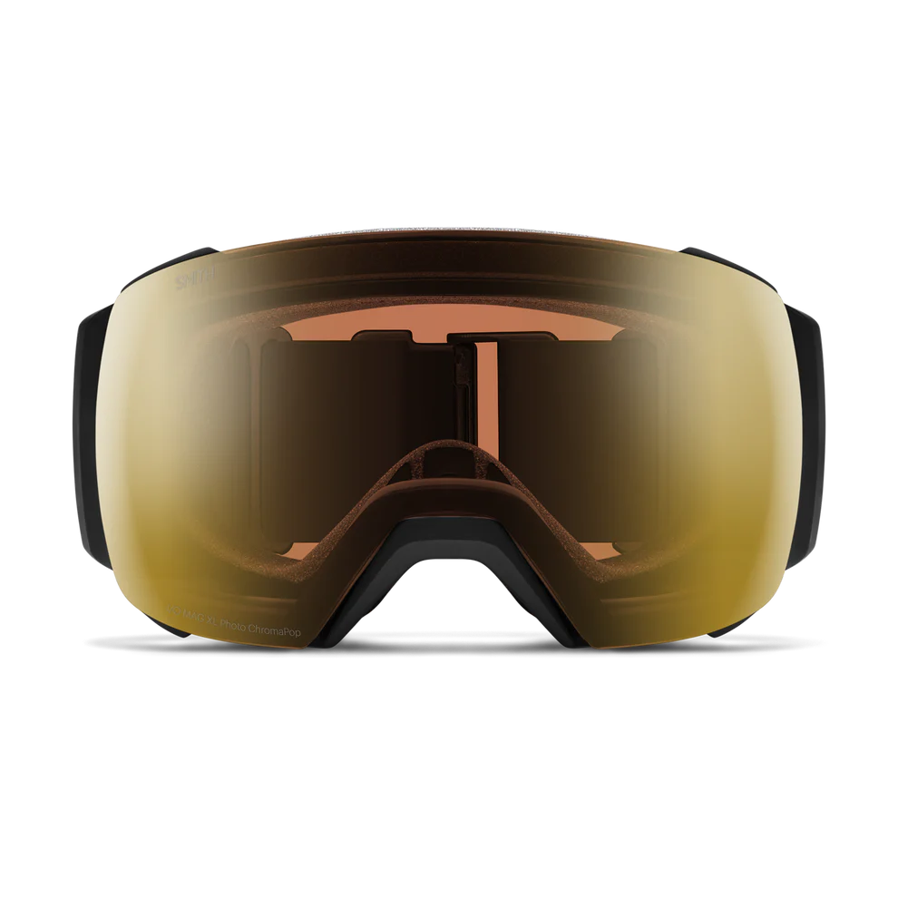 Smith - I/O Mag XL - Black; Pro Photo Gold Mirror/Storm Blue Sensor Mirror