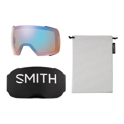 Smith - I/O Mag XL - Black; Sun Green Mirror/Storm Rose Flash