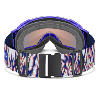 Smith - I/O Mag XL - Ultraviolet Peaking; Pro Photo Gold Mirror/Storm Blue Sensor Mirror