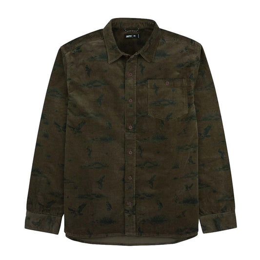 Jetty - Shoals Corduroy Shirt - Olive