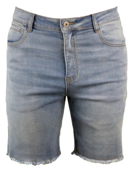 Hand Up - Stretch Jorts - Light Blue