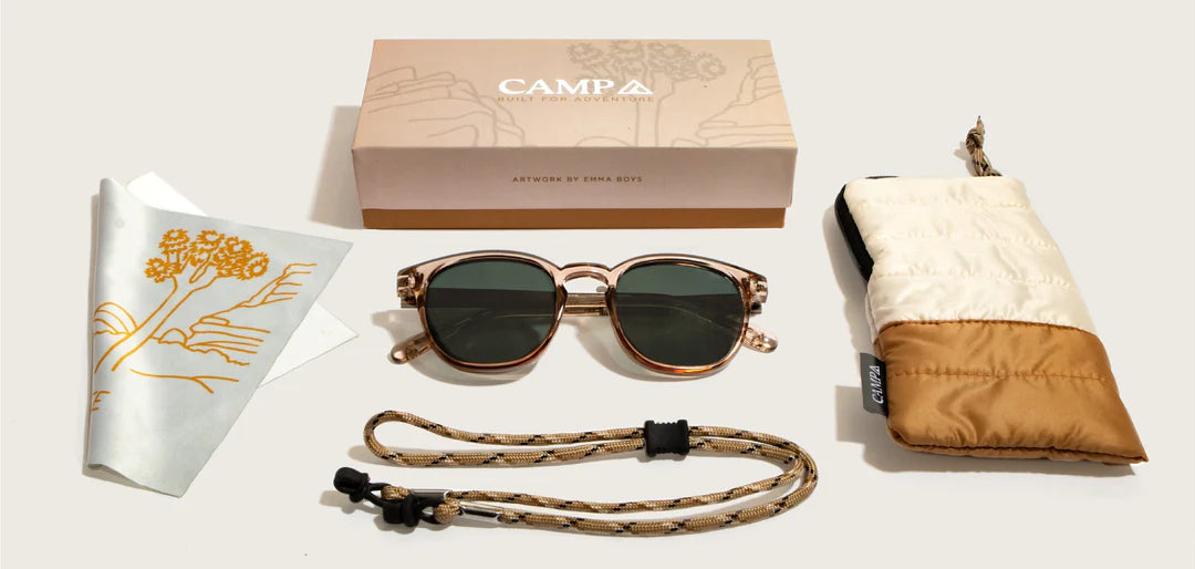 Camp Eyewear - Topo - Desert / Walnut; G15 Polarized