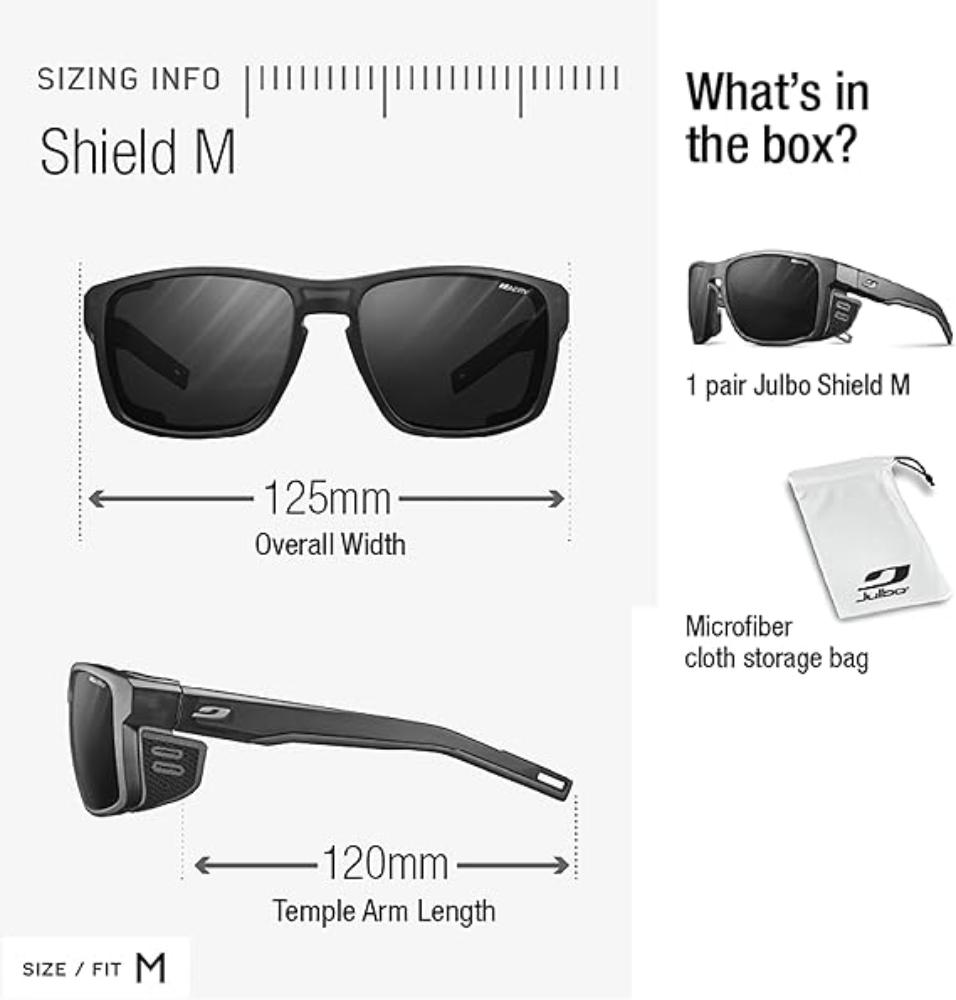 Julbo - Shield M - Matte Translucent Black / White; Spectron 4