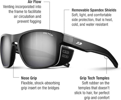 Julbo - Shield M - Matte Translucent Black / White; Spectron 4