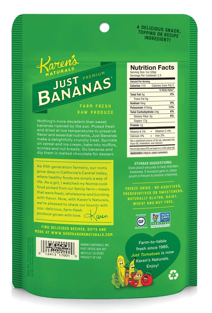 Karens Naturals - Just Bananas 2.5oz