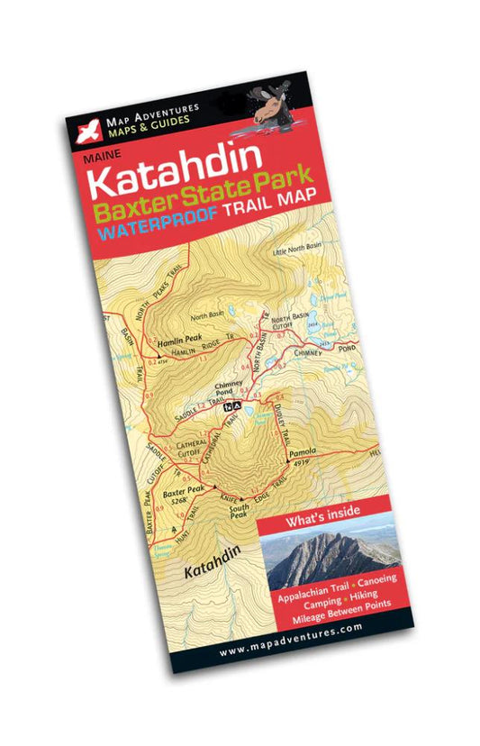 Map Adventures - Katahdin/Baxter State Park Waterproof Trail Map