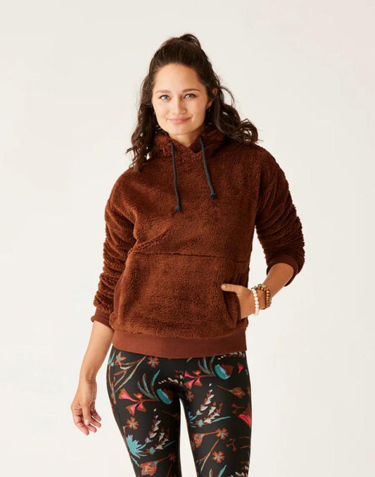 Carve Designs - Brie Sherpa Hoodie - Women's - Chocolate